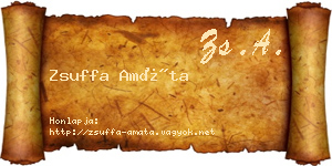 Zsuffa Amáta névjegykártya